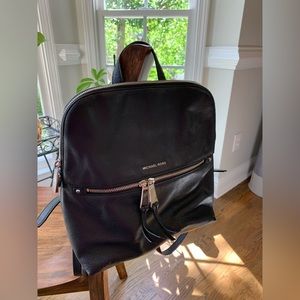 Michael Kors Black leather Back Pack purse